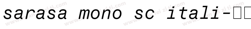 sarasa mono sc itali字体转换